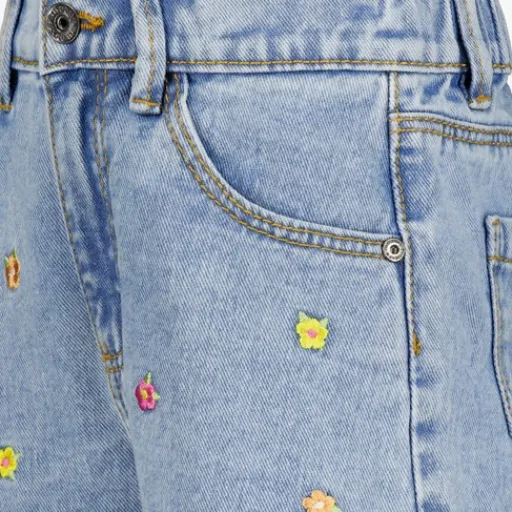 TwoDay Meisjes denim short met borduursels Best