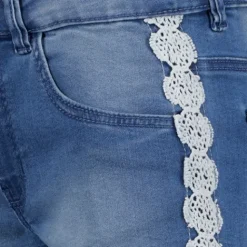 TwoDay Meisjes denim short met borduursels Online