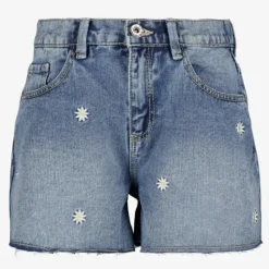 TwoDay Meisjes denim short met madeliefjes Hot