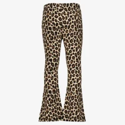 TwoDay Meisjes flared broek met panterprint beige bruin Discount