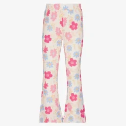 TwoDay Meisjes flared broek met bloemetjes wit Outlet