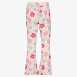 TwoDay Meisjes flared broek met bloemetjes wit Outlet