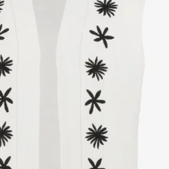 TwoDay Meisjes jaquard gilet wit zwart Best