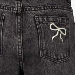 TwoDay Meisjes jeans met strikje donkergrijs Outlet