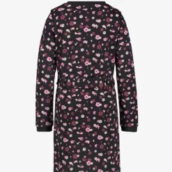 TwoDay Meisjes jurk met bloemenprint zwart roze Clearance