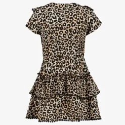 MyWay Meisjes jurk met luipaardprint en ruches Sale