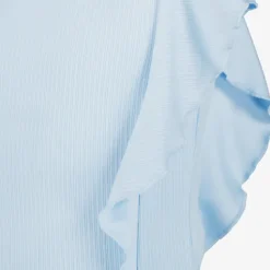 TwoDay Meisjes rib top met ruches lichtblauw New