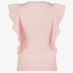 TwoDay Meisjes rib top met ruches lichtroze Online