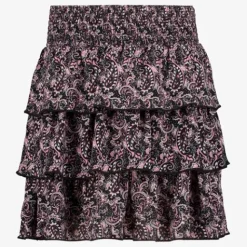 MyWay Meisjes rok met paisley print zwart roze Hot