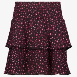 TwoDay Meisjes rok met ruches en print zwart roze Sale