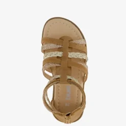 Blue Box Meisjes sandalen cognac met glitter Outlet