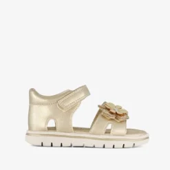 Blue Box Meisjes sandalen met bloemen goud Hot