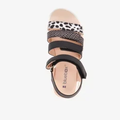 Blue Box Meisjes sandalen met luipaardprint zwart Clearance