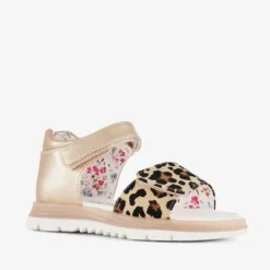 Blue Box Meisjes sandalen met panterprint goud Sale
