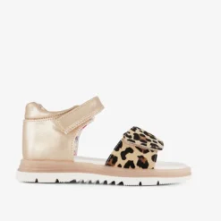 Blue Box Meisjes sandalen met panterprint goud Sale