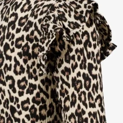 TwoDay Meisjes shirt met luipaardprint en ruches New