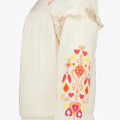 TwoDay Meisjes shirt met ruches en borduursels Discount
