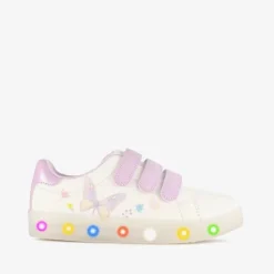 Blue Box Meisjes sneakers met lichtjes wit roze