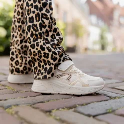 Blue Box Meisjes sneakers met panterprint details beige Online