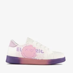 Blue Box Meisjes sneakers met smiley wit pastel