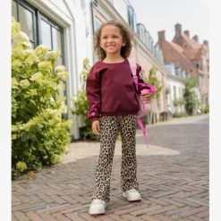 TwoDay Meisjes sweater met hartjes bordeaux rood