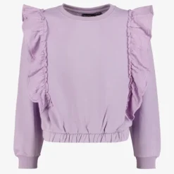 TwoDay Meisjes sweater met ruches lila Online
