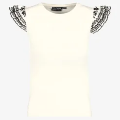 TwoDay Meisjes top met vlindermouwtjes wit Best