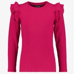 TwoDay Meisjes trui roze met ruches New