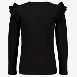 TwoDay Meisjes trui zwart met ruches Outlet