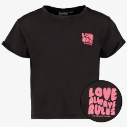 TwoDay Meisjes T-shirt met backprint zwart New