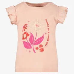 TwoDay Meisjes T-shirt met bloem roze Best