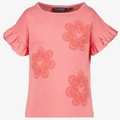 TwoDay Meisjes T-shirt met geborduurde bloemen