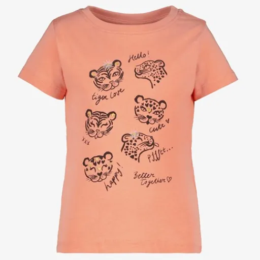 TwoDay Meisjes T-shirt met panters roze Best