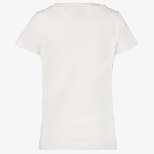 TwoDay Meisjes T-shirt met panter wit New