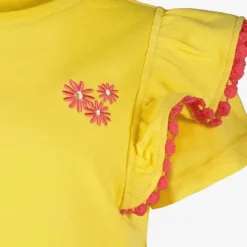 TwoDay Meisjes T-shirt met ruches geel Online