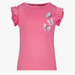 TwoDay Meisjes T-shirt met vlinders roze Best