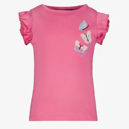 TwoDay Meisjes T-shirt met vlinders roze Best