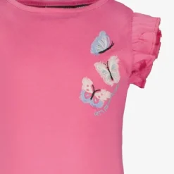 TwoDay Meisjes T-shirt met vlinders roze Best