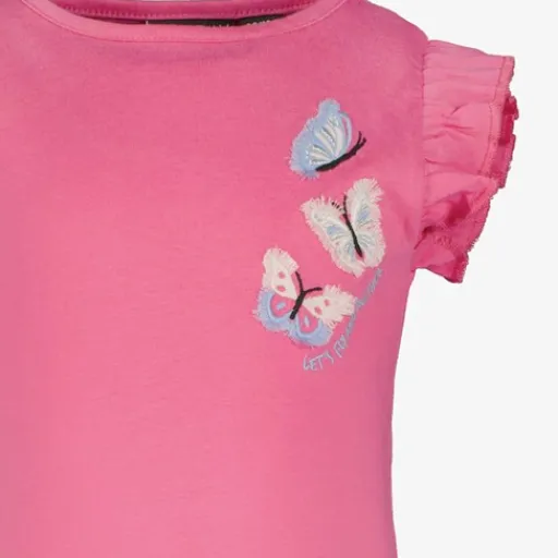 TwoDay Meisjes T-shirt met vlinders roze Best