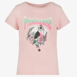 TwoDay Meisjes T-shirt met vogel roze Outlet