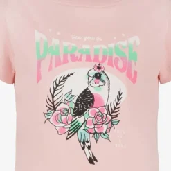 TwoDay Meisjes T-shirt met vogel roze Outlet