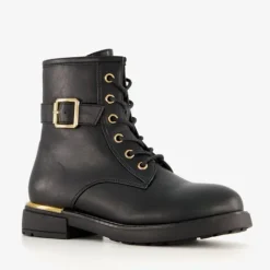 Blue Box Meisjes veterboots met gesp zwart Online