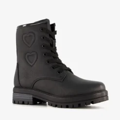 Blue Box Meisjes veterboots met hartje zwart Hot