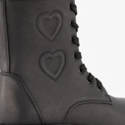 Blue Box Meisjes veterboots met hartje zwart Hot