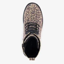 Blue Box Meisjes veterboots met panterprint bruin Online
