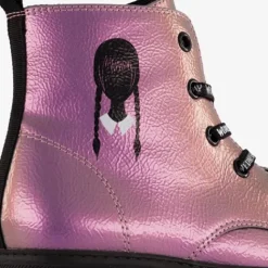 Wednesday Meisjes veterboots metallic roze Discount
