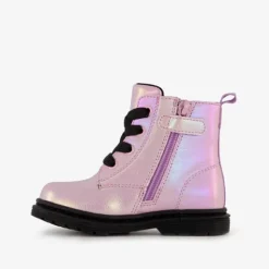 Blue Box Meisjes veterboots paars met hartje Clearance