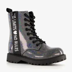 Blue Box Meisjes veterboots zwart met glitters Sale