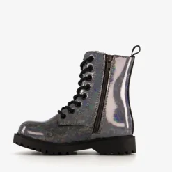 Blue Box Meisjes veterboots zwart met glitters Sale