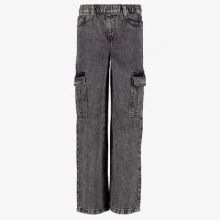 TwoDay Meisjes wide leg cargo jeans donkergrijs Online
